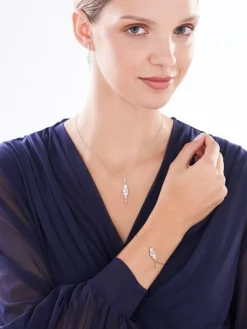 Bransoletka srebrna z cyrkoniami