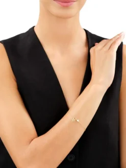 Bransoletka srebrna z cyrkonią - gwiazda