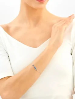 Bransoletka srebrna z cyrkoniami