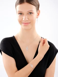 Bransoletka srebrna z cyrkoniami