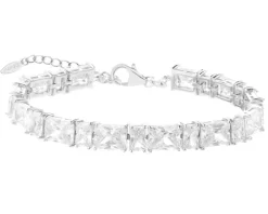 Bransoletka srebrna z cyrkoniami