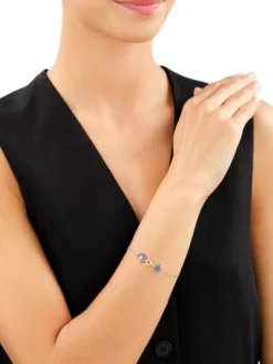 Bransoletka srebrna z cyrkoniami