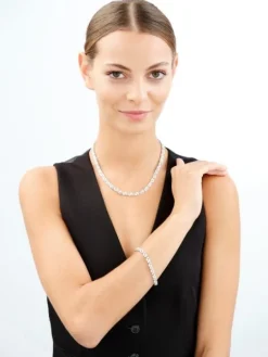 Bransoletka srebrna z cyrkoniami