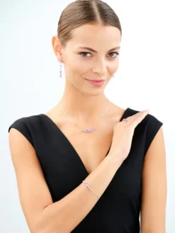 Bransoletka srebrna z cyrkoniami