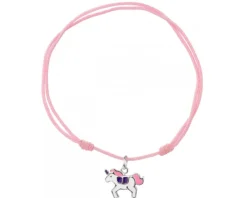 Bransoletka srebrna z emalią - jednorożec