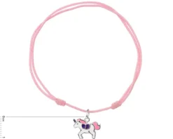 Bransoletka srebrna z emalią - jednorożec