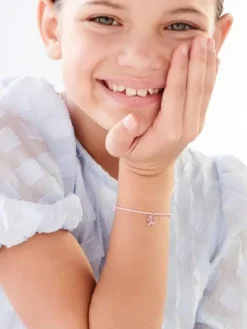 Bransoletka srebrna z emalią - motyl