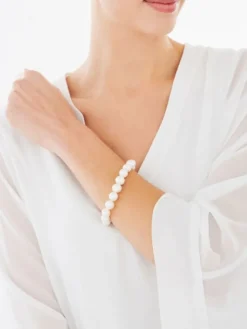 Bransoletka srebrna z perłami