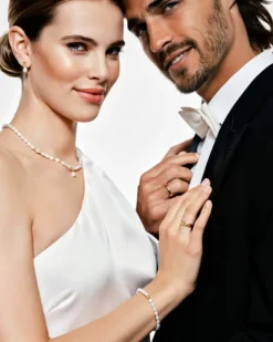 Bransoletka srebrna z perłami