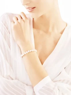 Bransoletka srebrna z perłami