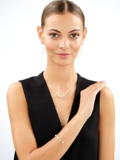 Bransoletka srebrna z perłami