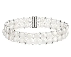 Bransoletka srebrna z perłami