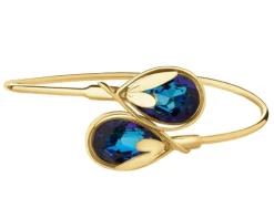 Bransoletka srebrna ze szlifowanym szkłem