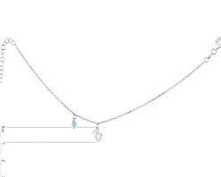 Bransoletka srebrna ze szkłem - stópki, chłopiec