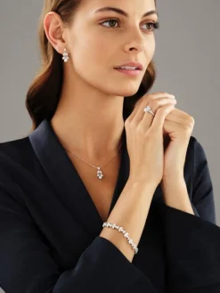 Bransoletka z białego złota z diamentami - 18 cm - 8,85 ct - próba 750