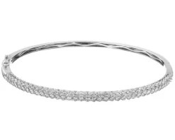 Bransoletka z białego złota z brylantami - 2,02 ct - próba 750