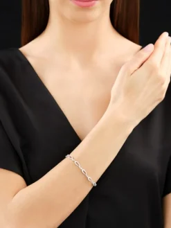 Bransoletka z białego złota z brylantami - 1,50 ct - próba 750