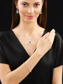 Bransoletka z białego złota z brylantami - 1,50 ct - próba 750