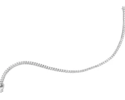 Bransoletka z białego złota z brylantami - 18 cm - 2,10 ct - próba 585