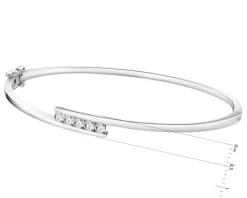 Bransoletka z białego złota z brylantami - 0,41 ct - próba 585