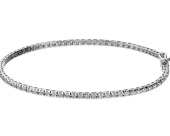 Bransoletka z białego złota z brylantami - 18 cm - 1,00 ct - próba 585