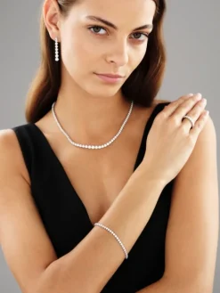 Bransoletka z białego złota z brylantami - 2,93 ct - próba 585