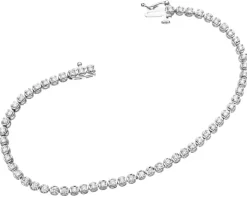 Bransoletka z białego złota z diamentami – 19 cm - 1,35 ct - próba 585