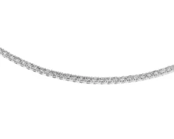 Bransoletka z białego złota z brylantami - 18 cm - 2,00 ct - próba 750