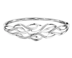 Bransoletka z białego złota z brylantami - 0,21 ct - próba 585