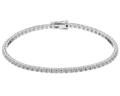 Bransoletka z białego złota z brylantami - 18 cm - 2,31 ct - próba 750