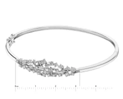 Bransoletka z białego złota z brylantami - 1,15 ct - próba 585