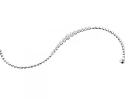 Bransoletka z białego złota z brylantami - 18 cm - 0,85 ct - próba 585