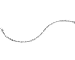 Bransoletka z białego złota z brylantami - 18 cm - 3,00 ct - próba 750