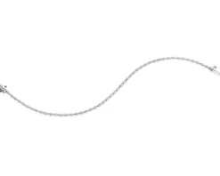 Bransoletka z białego złota z brylantami - 18 cm - 0,50 ct - próba 585