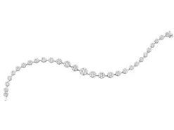 Bransoletka z białego złota z brylantami - 18 cm - 3,75 ct - próba 585