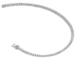 Bransoletka z białego złota z diamentami - 0,24 ct - próba 585