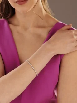 Bransoletka z białego złota z brylantami - 19 cm - 2,24 ct - próba 585