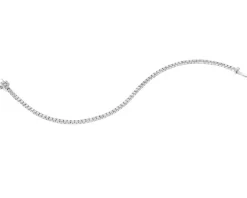 Bransoletka z białego złota z brylantami - 18 cm - 2,50 ct - próba 585