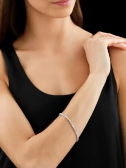 Bransoletka z białego złota z brylantami - 19 cm - 2,01 ct - próba 585