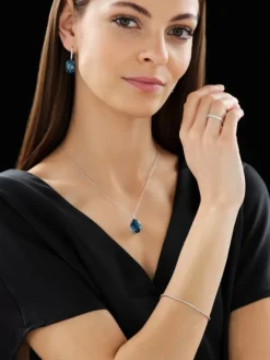 Bransoletka z białego złota z brylantami - 18 cm - 1,00 ct - próba 585