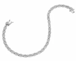 Bransoletka z białego złota z brylantami - 18 cm - 2,00 ct - próba 585