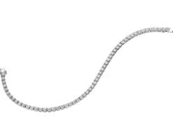 Bransoletka z białego złota z brylantami - 18 cm - 1,00 ct - próba 585