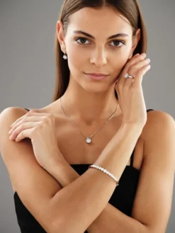 Bransoletka z białego złota z brylantami - 1,34 ct - próba 585