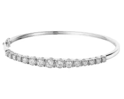 Bransoletka z białego złota z brylantami - 1,35 ct - próba 585