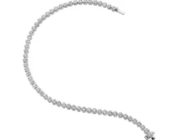 Bransoletka z białego złota z brylantami - 18 cm - 1,75 ct - próba 585