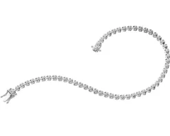 Bransoletka z białego złota z brylantami - 19 cm - 0,14 ct - próba 585
