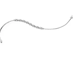 Bransoletka z białego złota z brylantami - 18 cm - 0,47 ct - próba 585