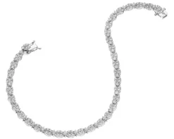 Bransoletka z białego złota z brylantami - 19 cm - 2,12 ct - próba 585