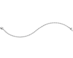 Bransoletka z białego złota z brylantami - 18 cm - 1,00 ct - próba 585