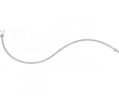 Bransoletka z białego złota z diamentami - 18 cm - 0,25 ct - próba 750